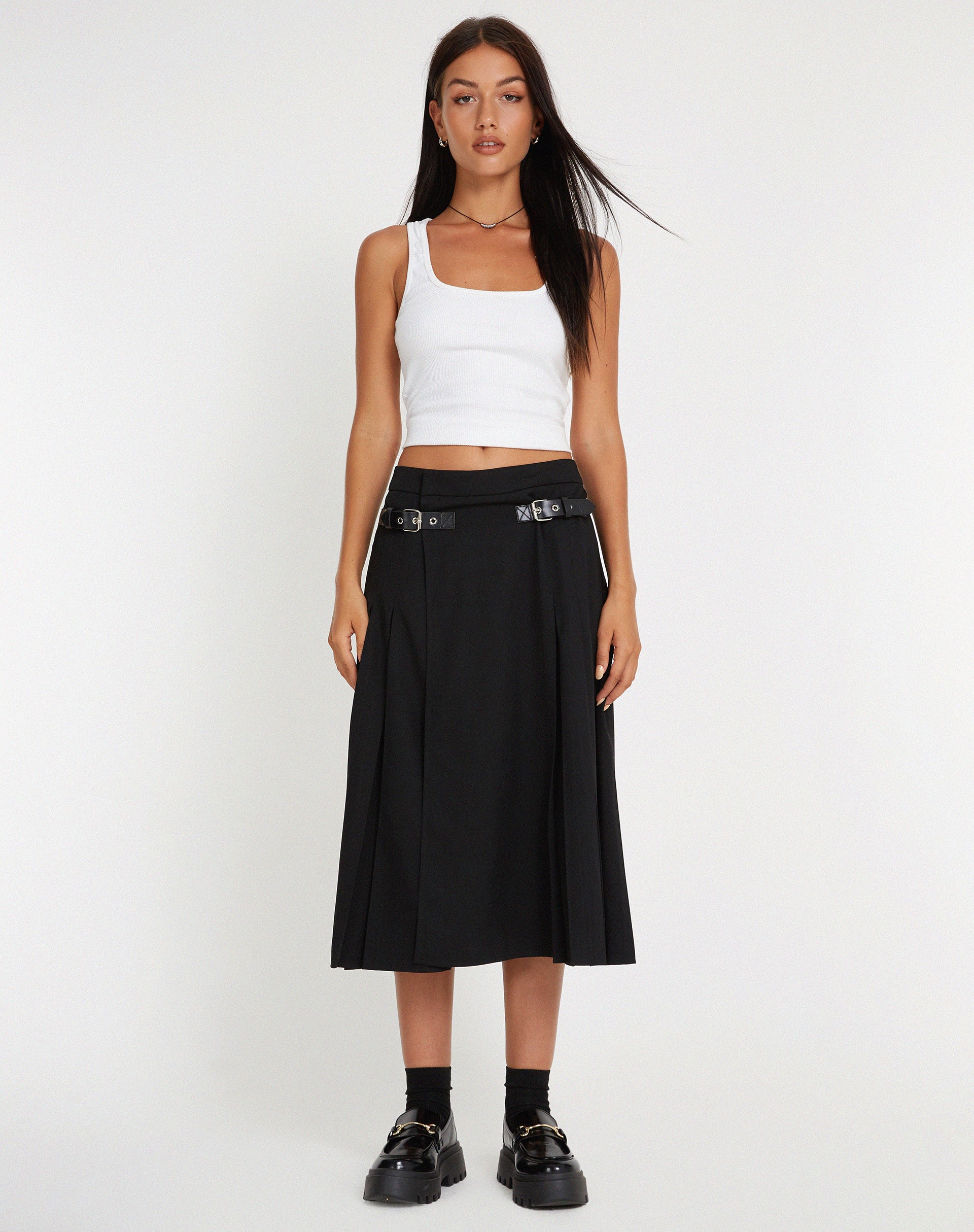 image de Kozani Midi Skirt in Black