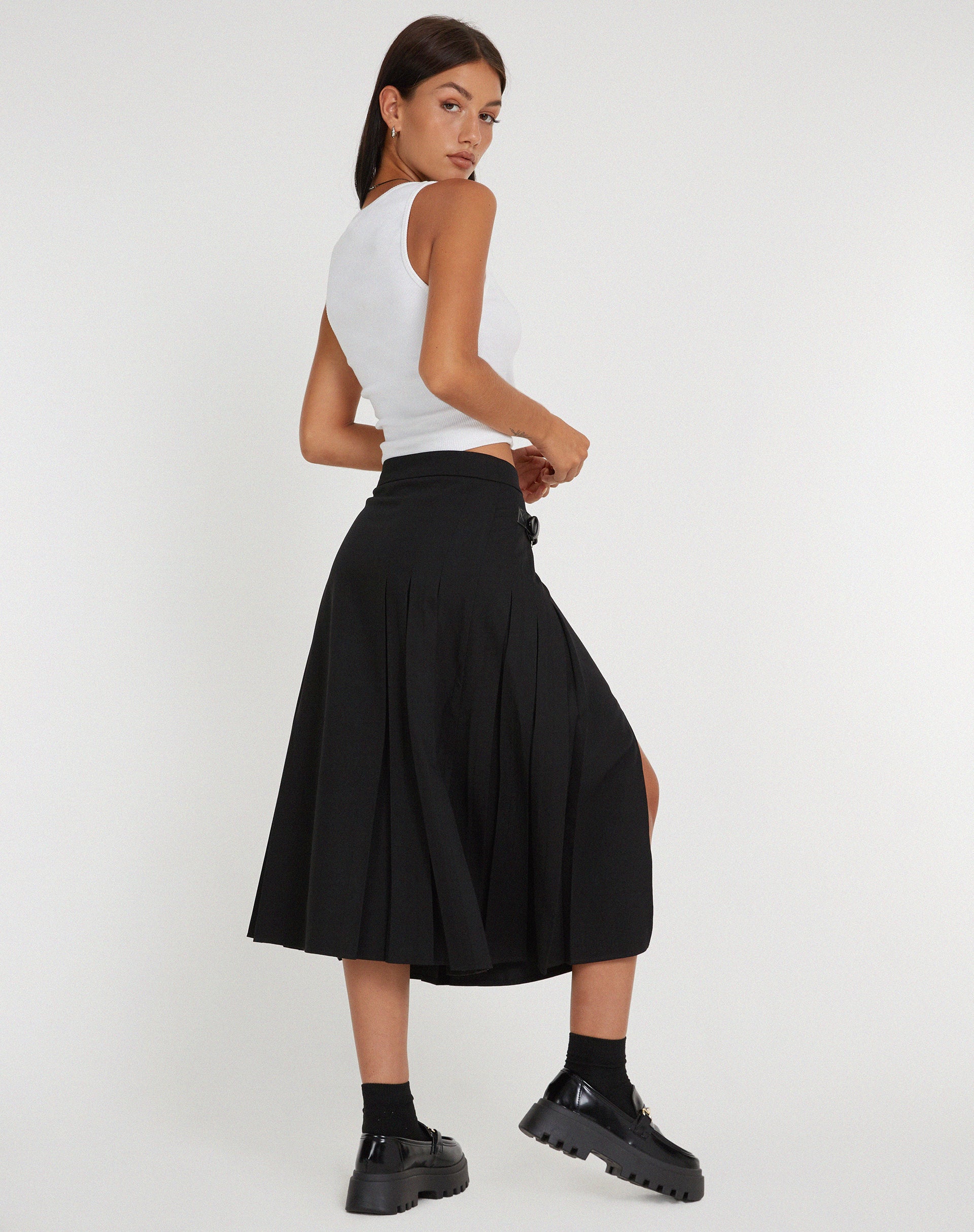 image de Kozani Midi Skirt in Black