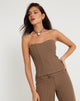 Image de Kyana Corset Top in Pinstripe Brown