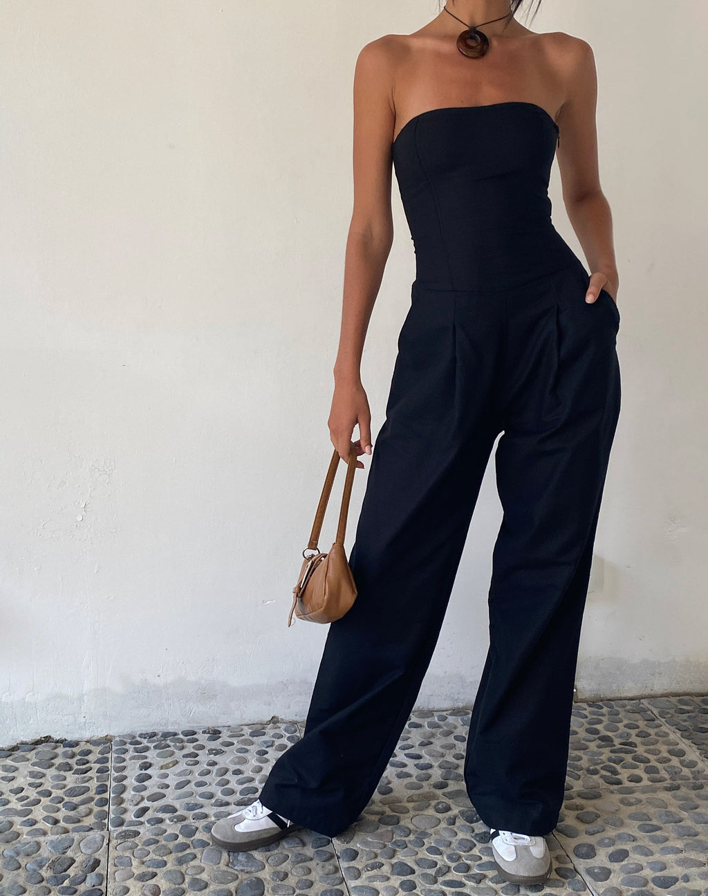 MOTEL X JACQUIE Combinaison bandeau Kyaria en noir