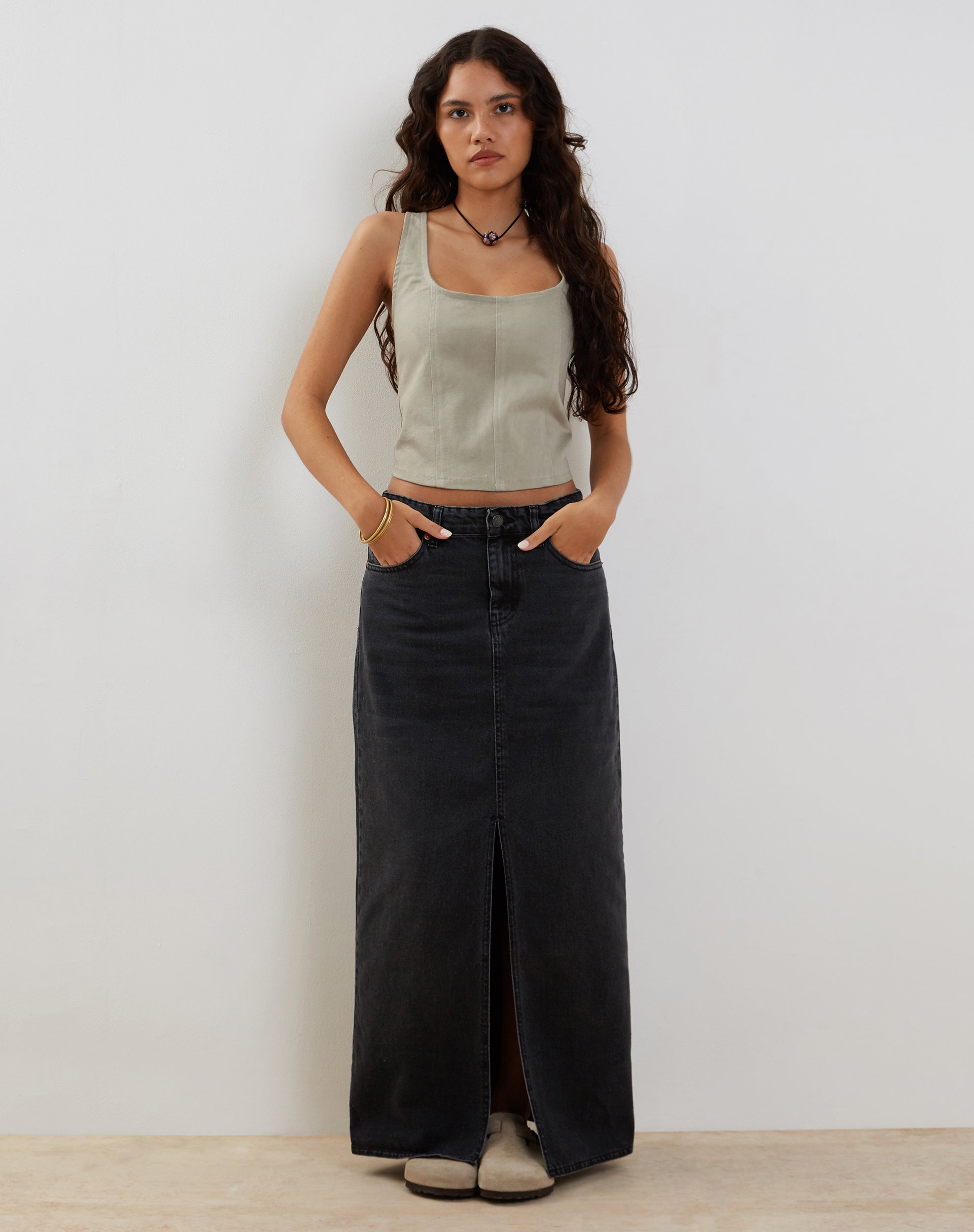 Image de Kye Corset Top in Ash Grey