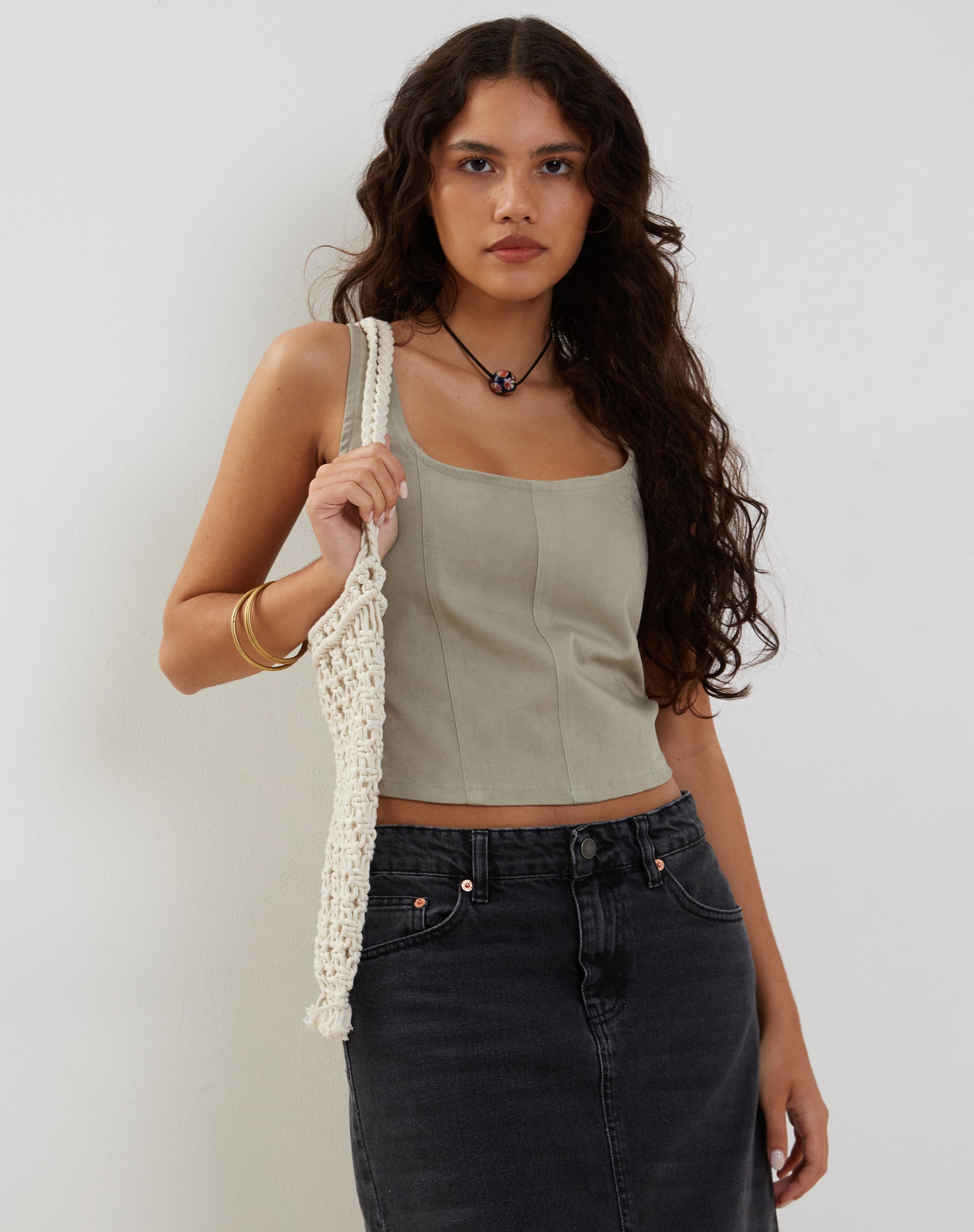 Image de Kye Corset Top in Ash Grey