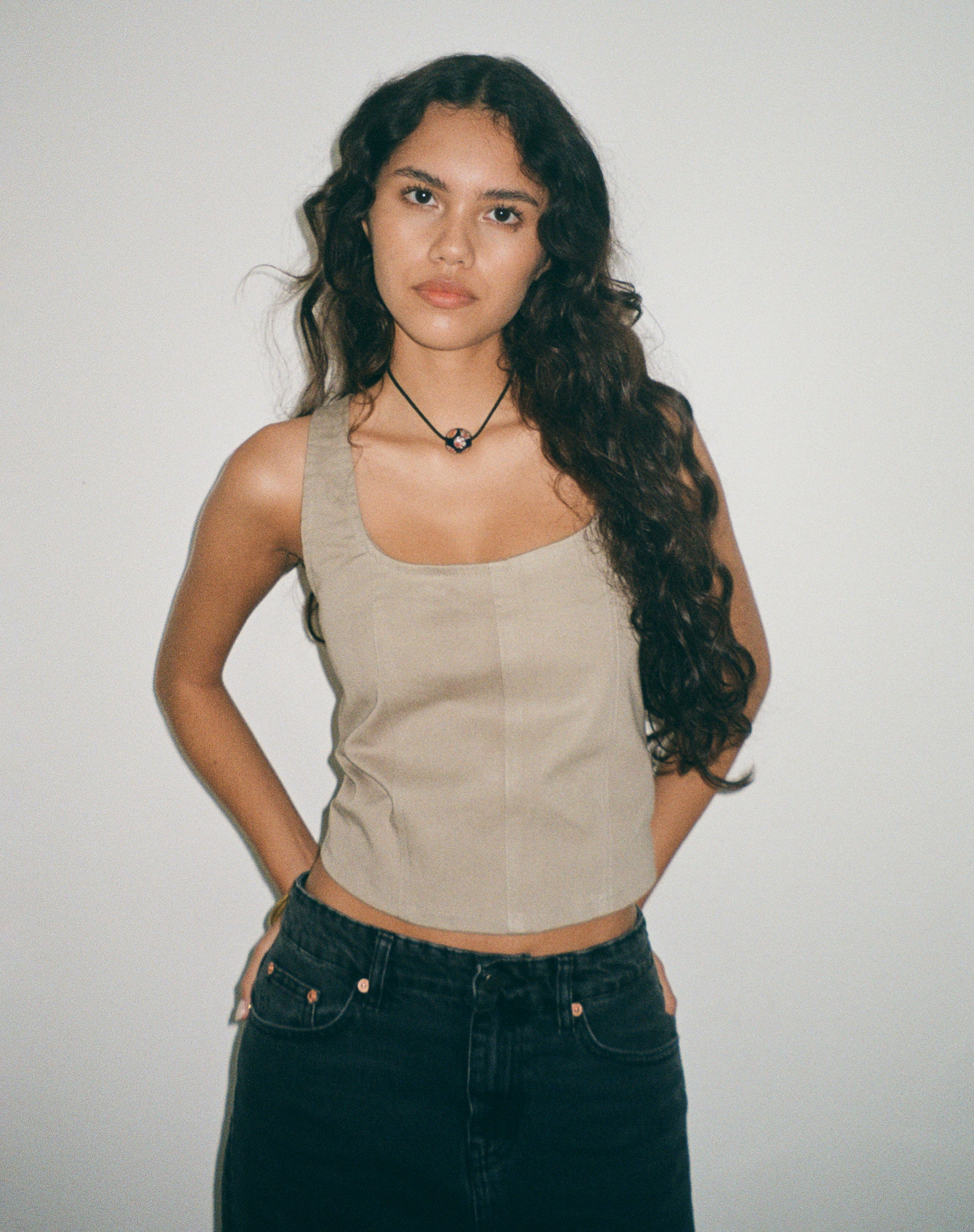 Image de Kye Corset Top in Ash Grey