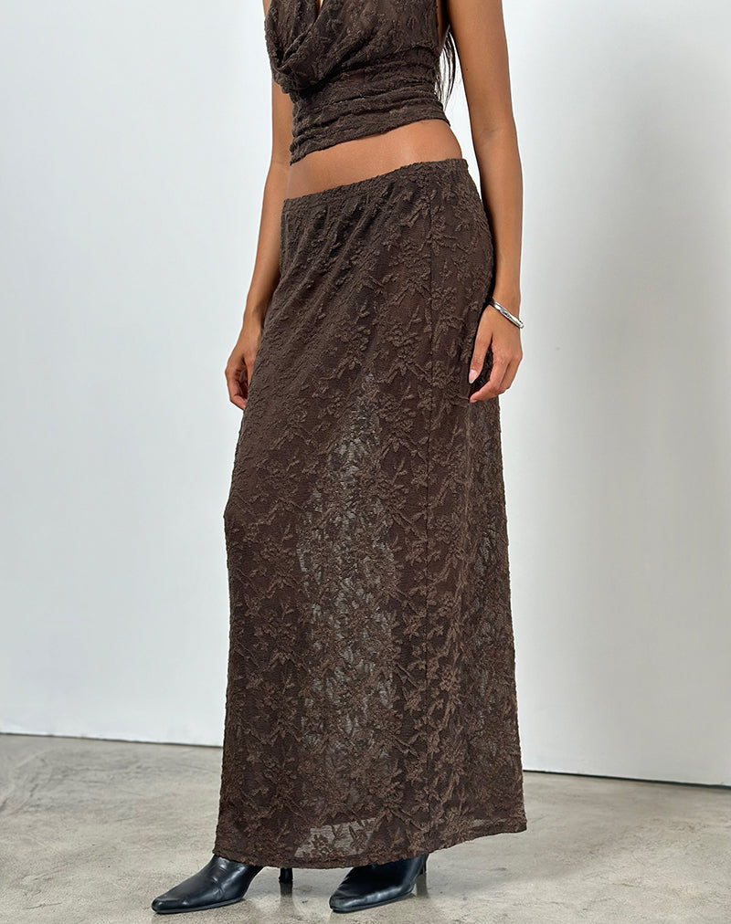 Image de la jupe Tulus en tricot Jacquard Dark Brown