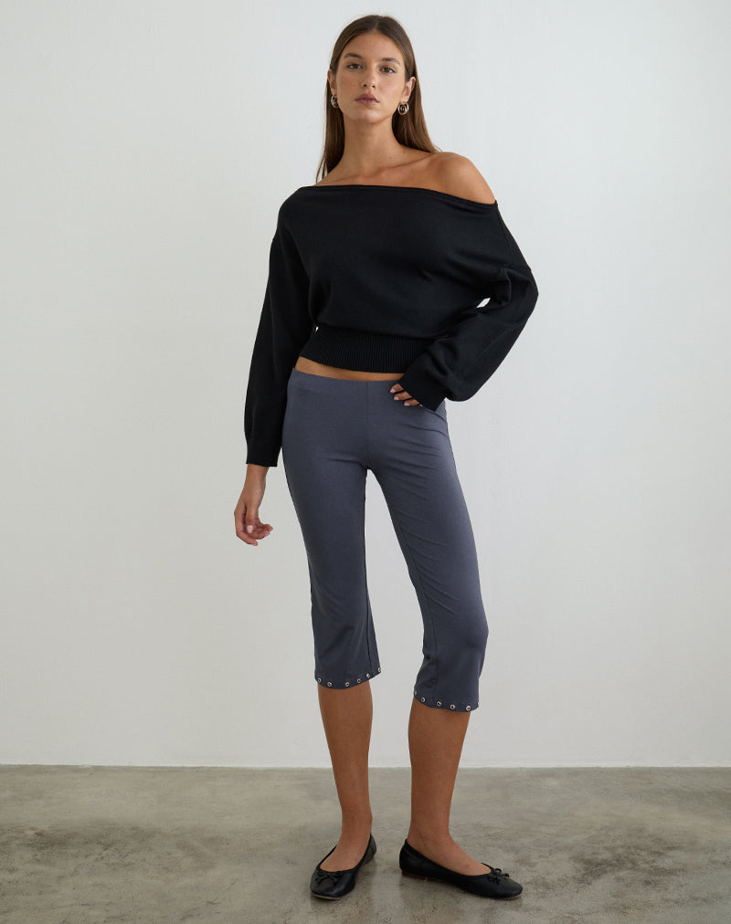 Image du pantalon capri Kyogai en jersey Ocean Storm avec œillets