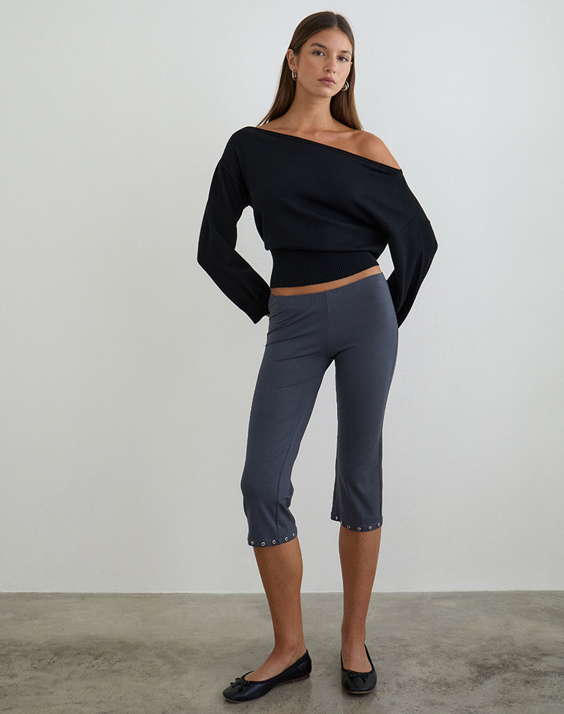 Image du pantalon capri Kyogai en jersey Ocean Storm avec œillets