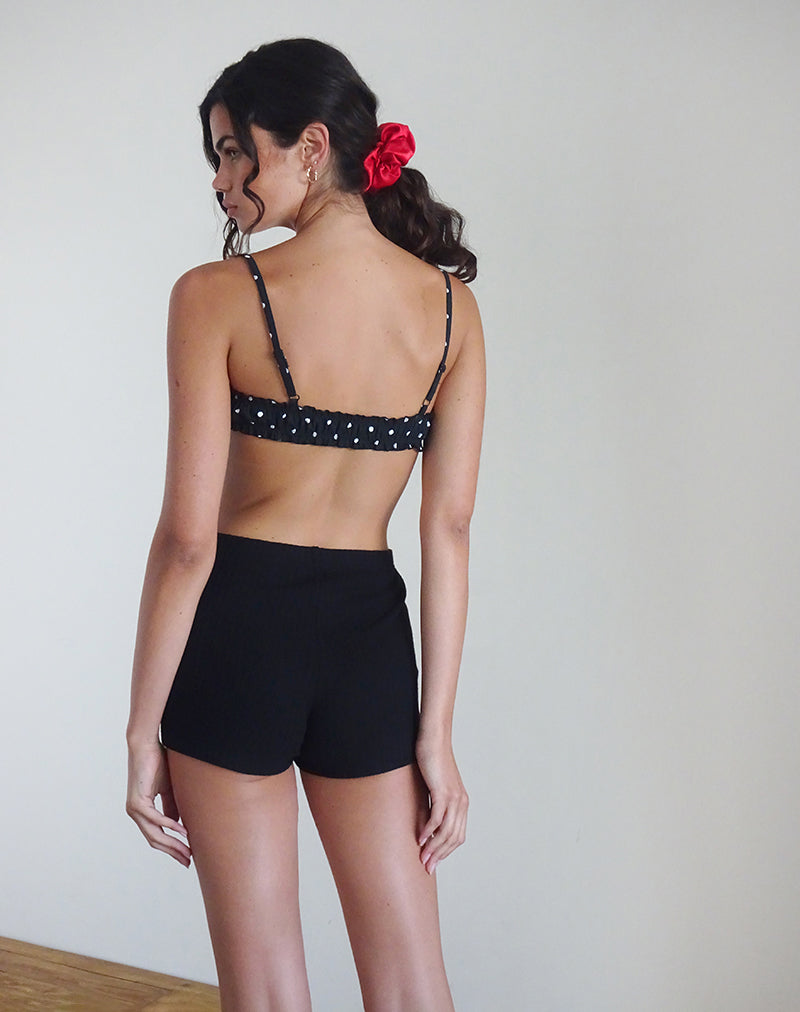 Image de Short Kyomi en noir côtelé