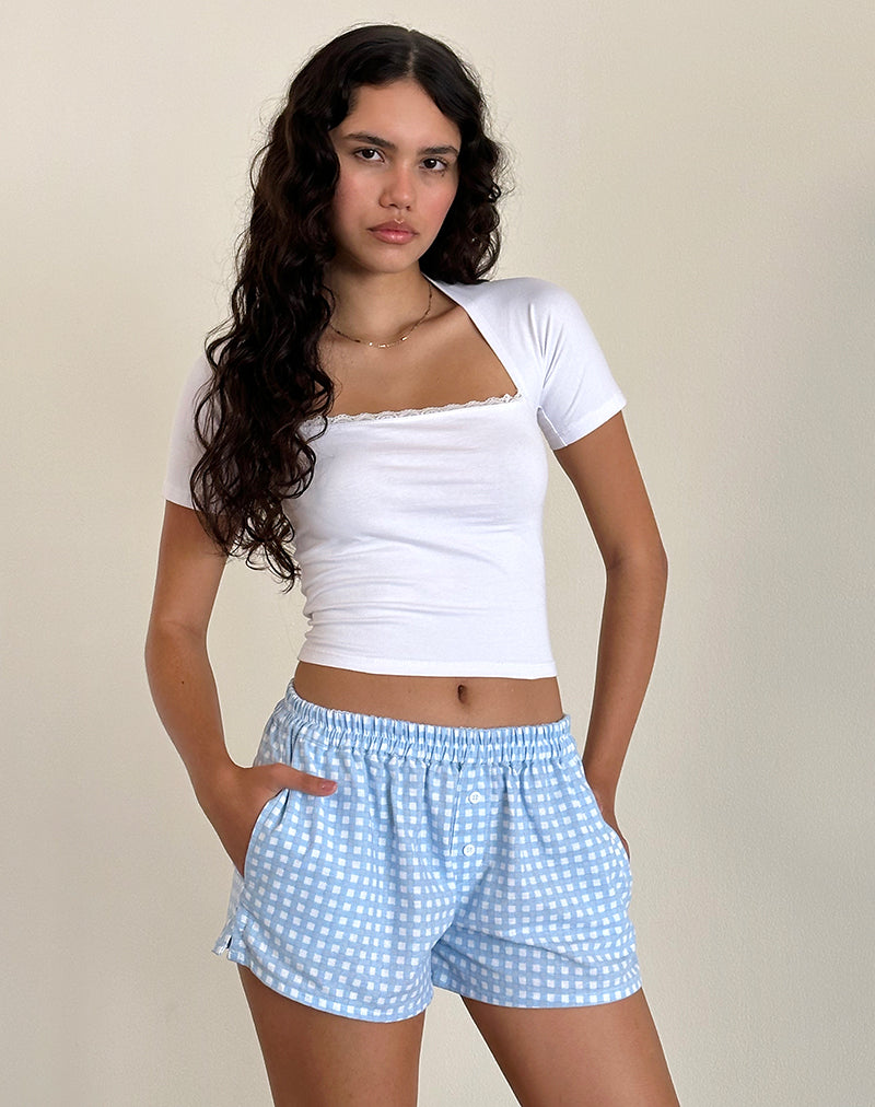 Laboxe - Boxer en vichy bleu
