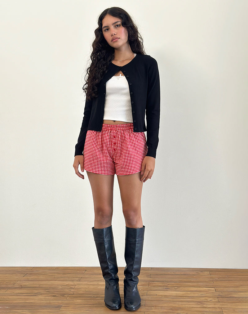 Image de Laboxe Short en vichy rouge