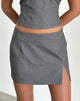 Image de la mini-jupe Pamela en tailleur anthracite