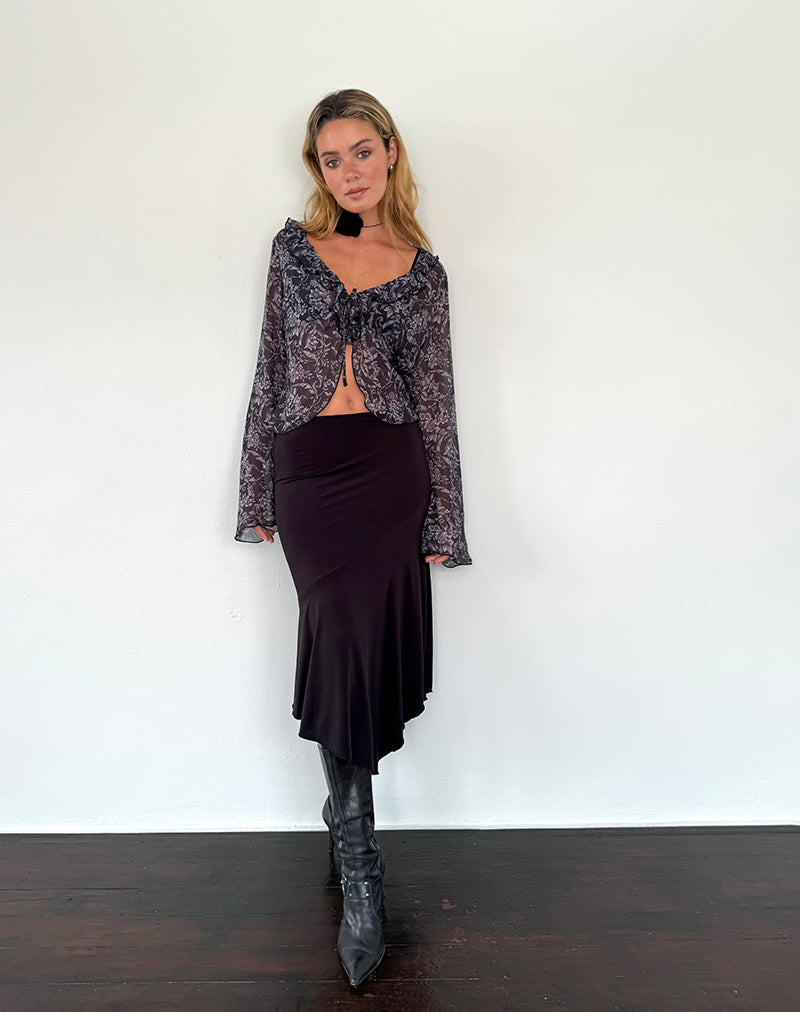 Image de Lakota Cardigan en imprimé baroque noir