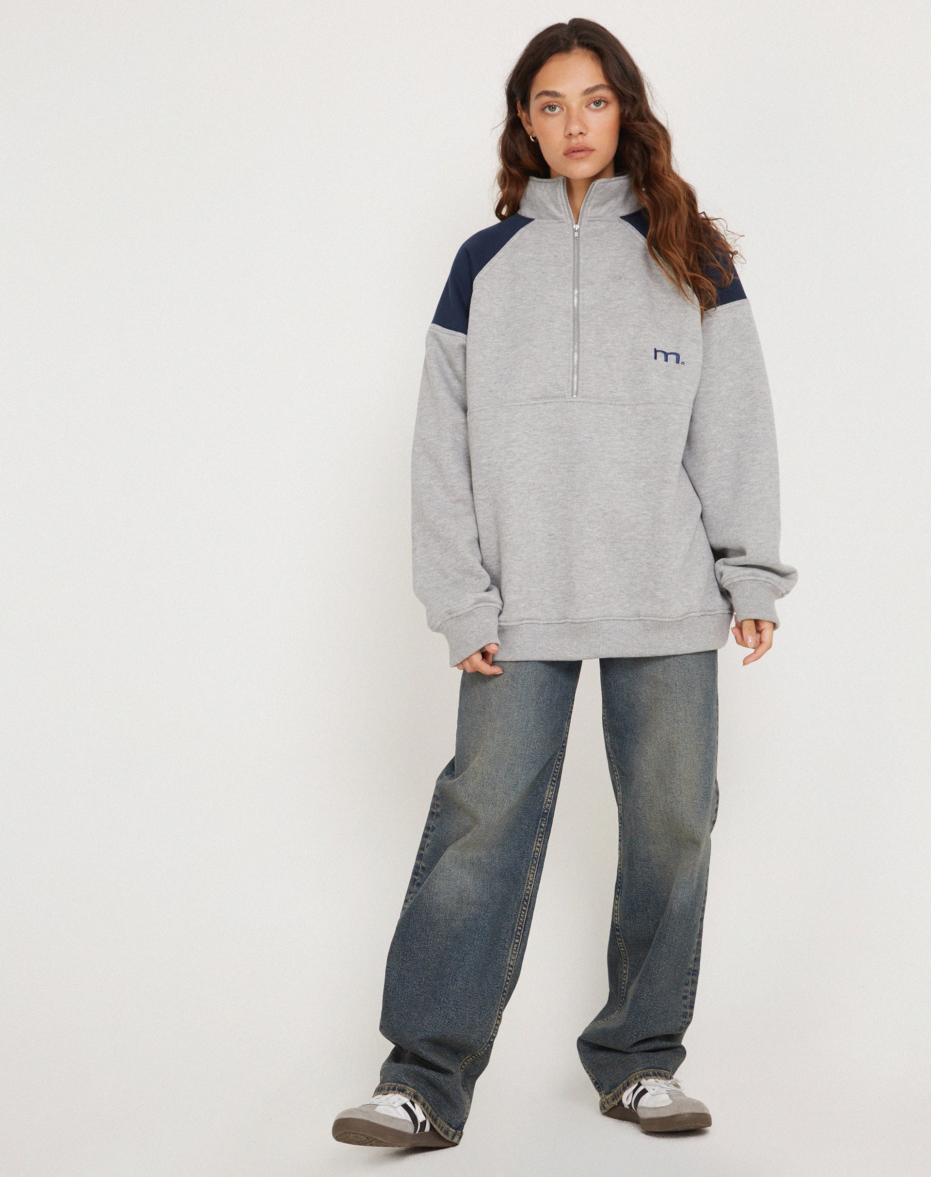 Image de Laksa Sweatshirt en Gris et Marl Navy