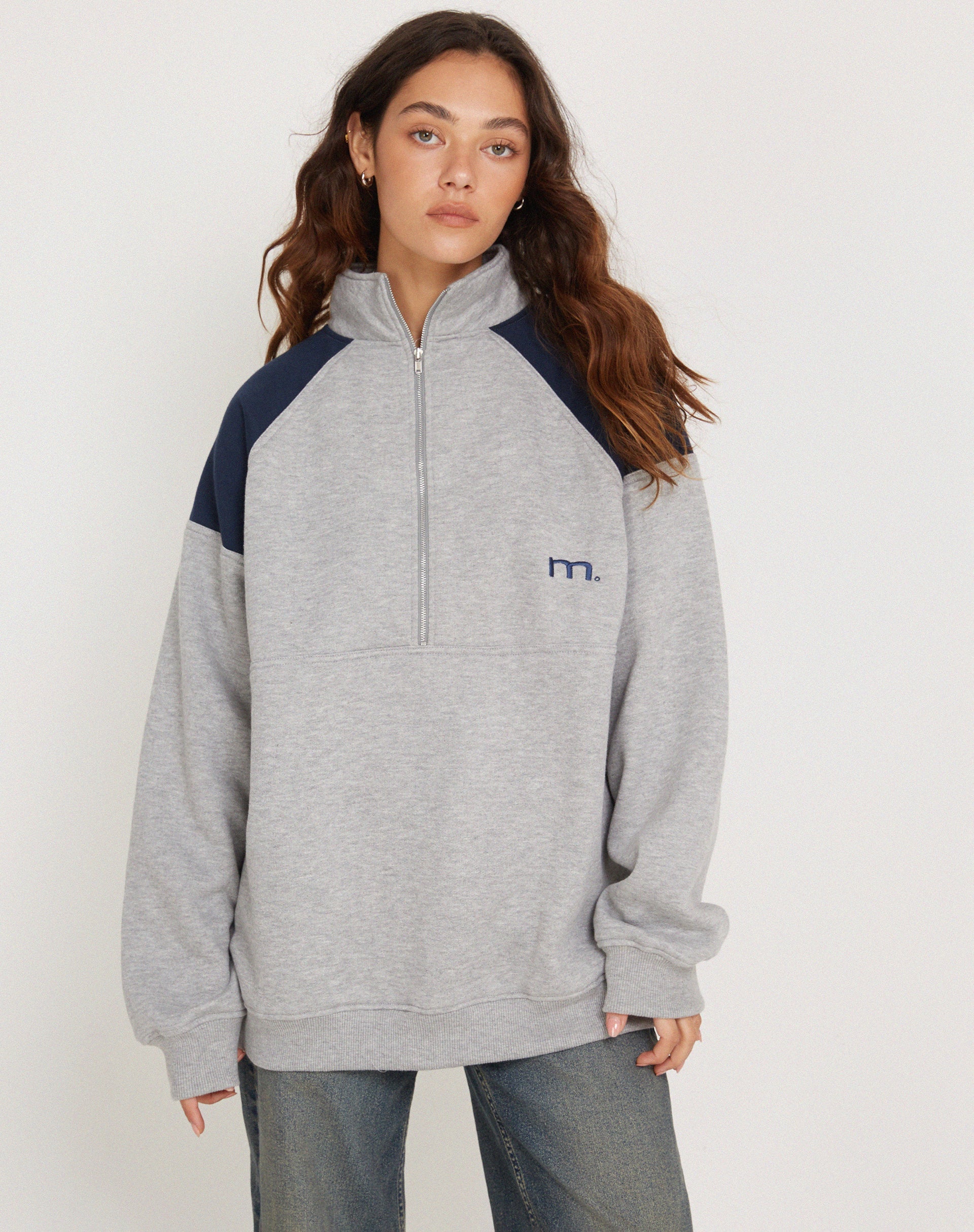 Image de Laksa Sweatshirt en Gris et Marl Navy