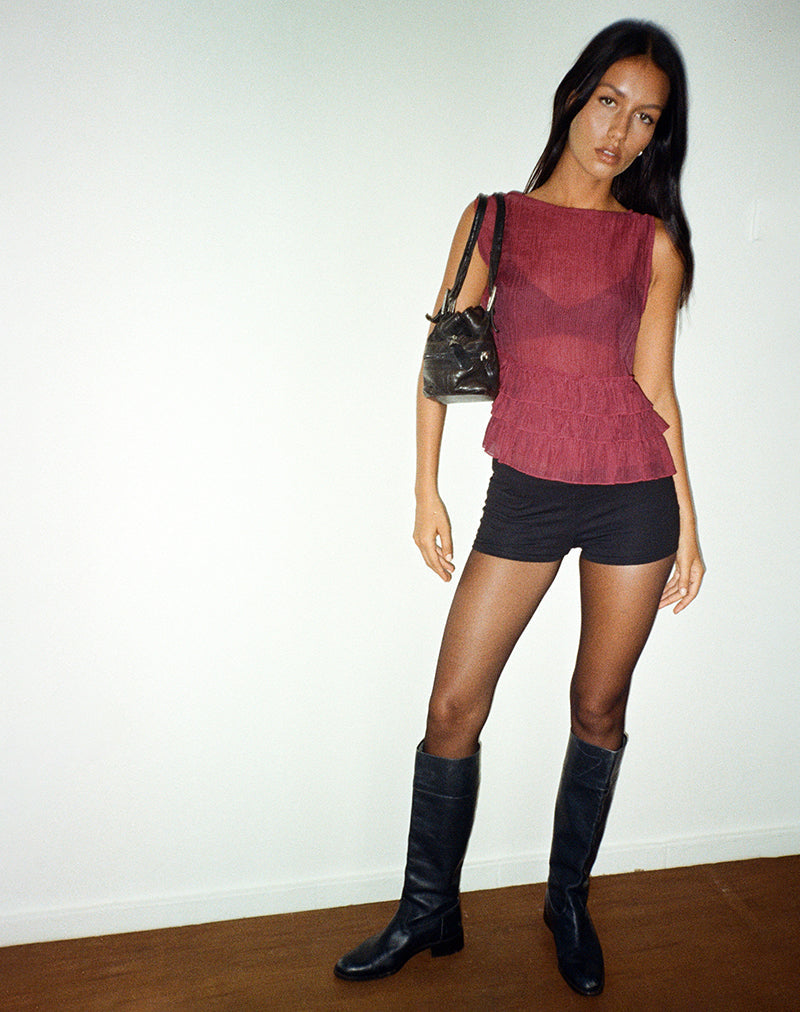 Image de la blouse non doublée Lamina, marron