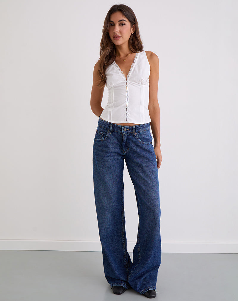 Image de Lasily Top corset sans manches en blanc