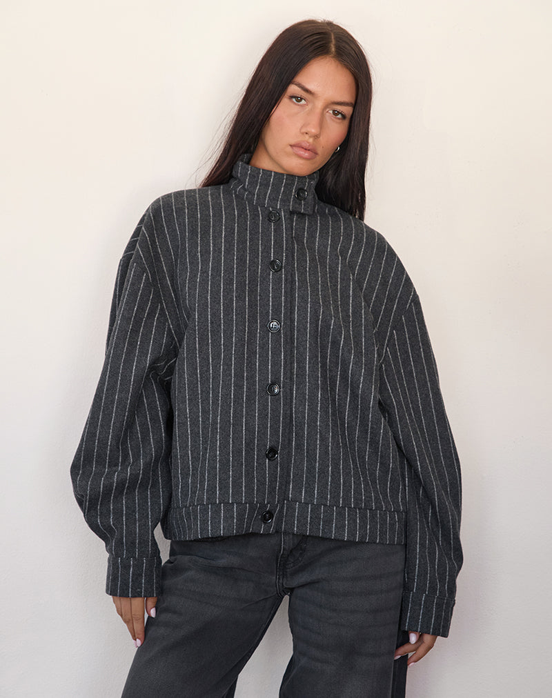 Veste Lastika à rayures anthracite