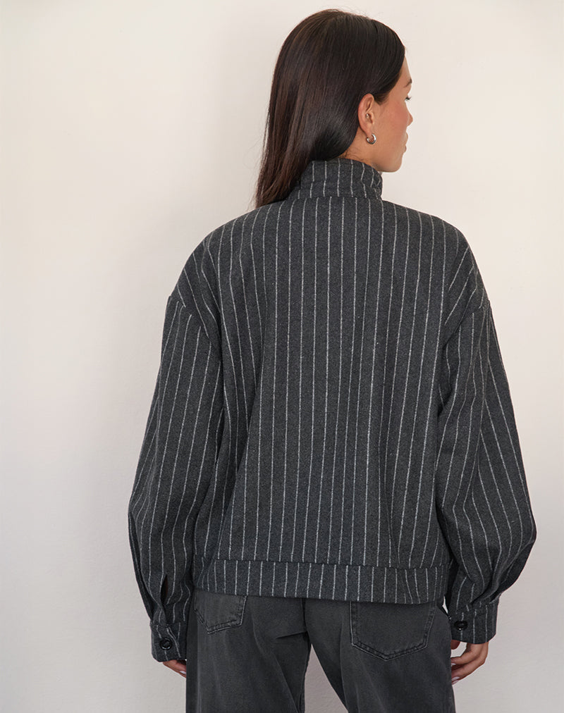 Image de la veste Lastika à rayures anthracite