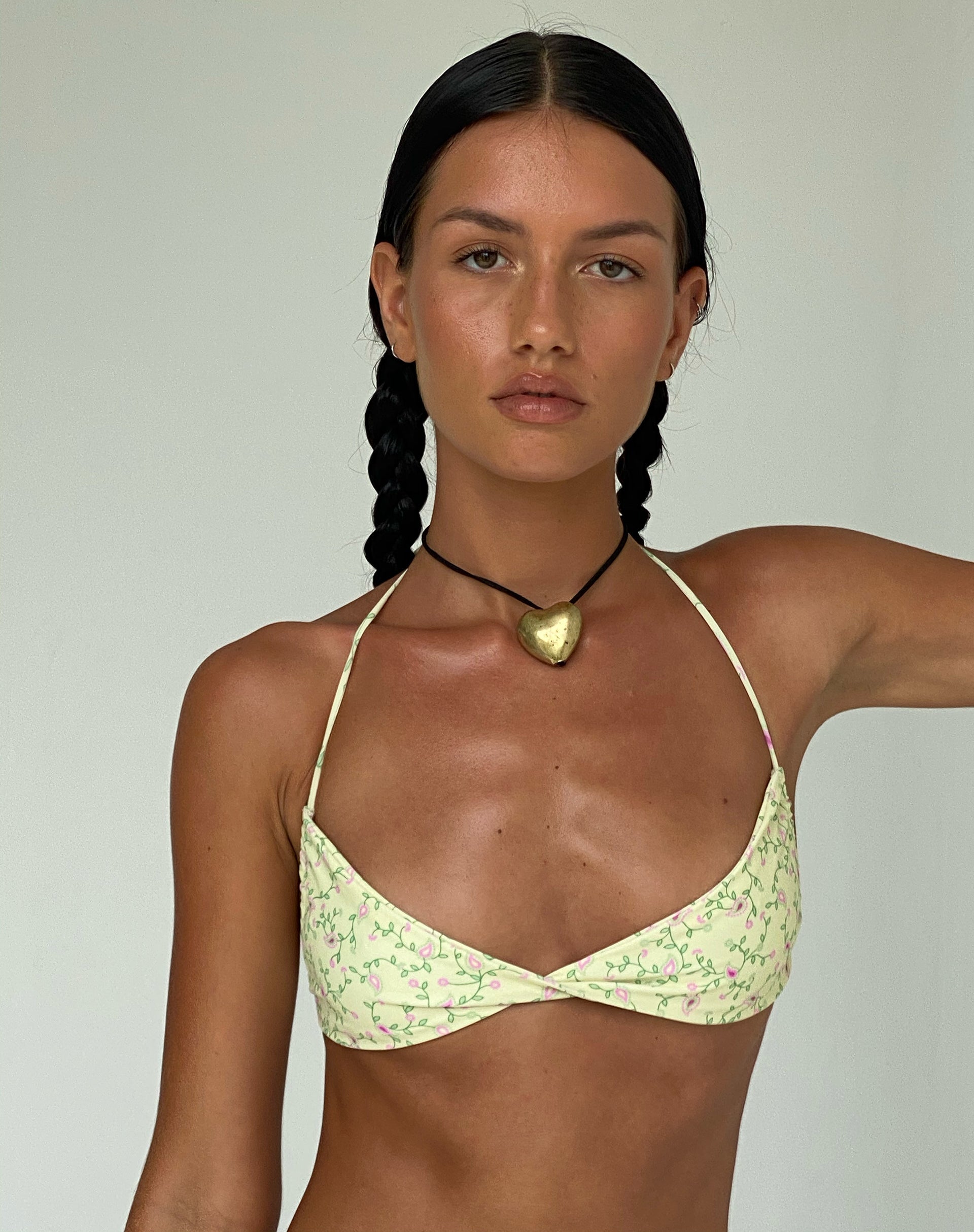 Image de Laufey Bikini Top in Paisley Fun Yellow