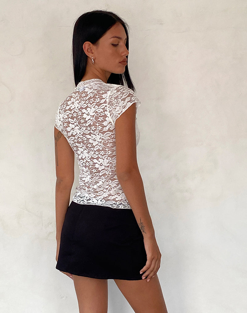 Image de Lavanya Butterfly Top in Lace White