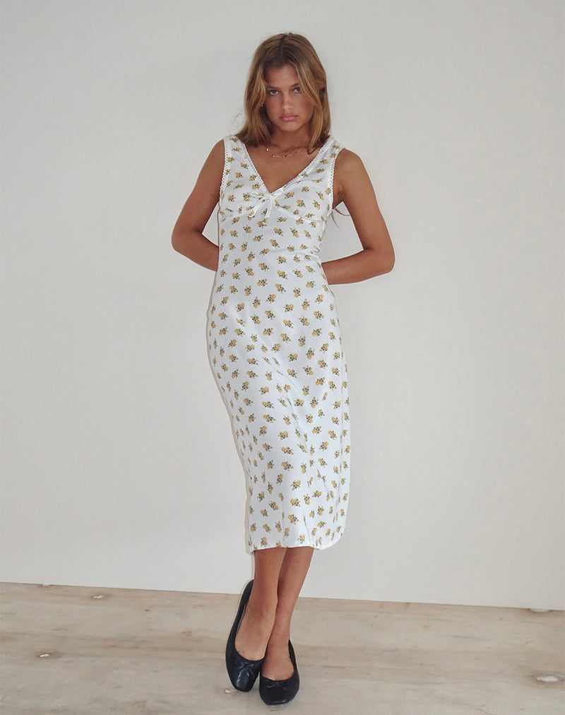 Image de Lavisha Midi Dress in Funshine Floral Off White