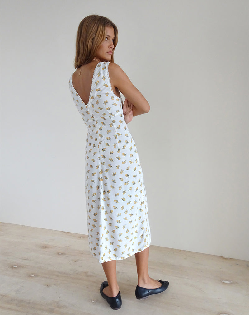 Image de Lavisha Midi Dress in Funshine Floral Off White