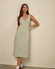 Image of Lavisha Midi Dress in Green Check
