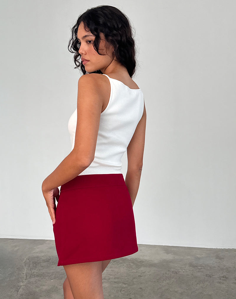 Image de la mini-jupe Lavonne en rouge