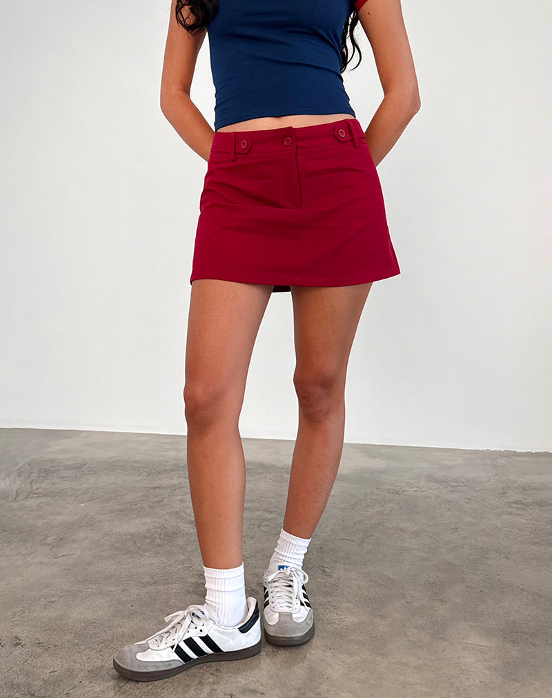Minijupe Lavonne, rouge