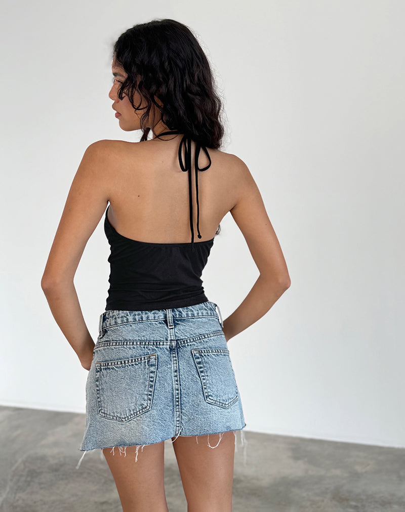 Image de Layti Hlaterneck Basic Top in Black