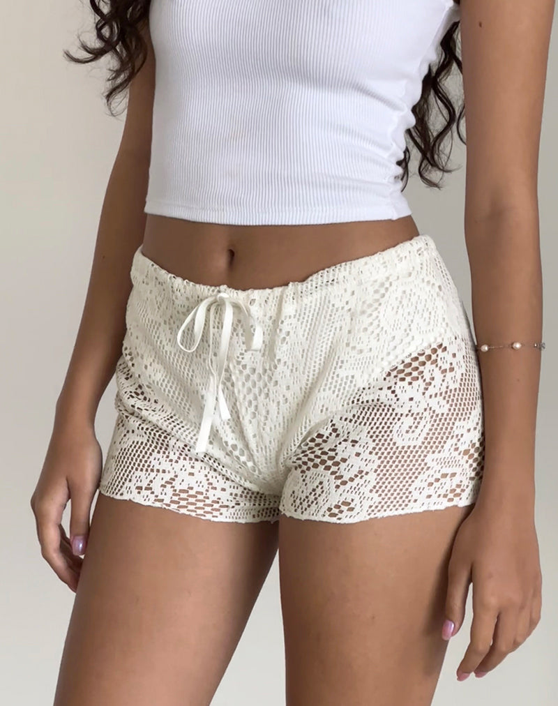Image de Leda Short en crochet ivoire