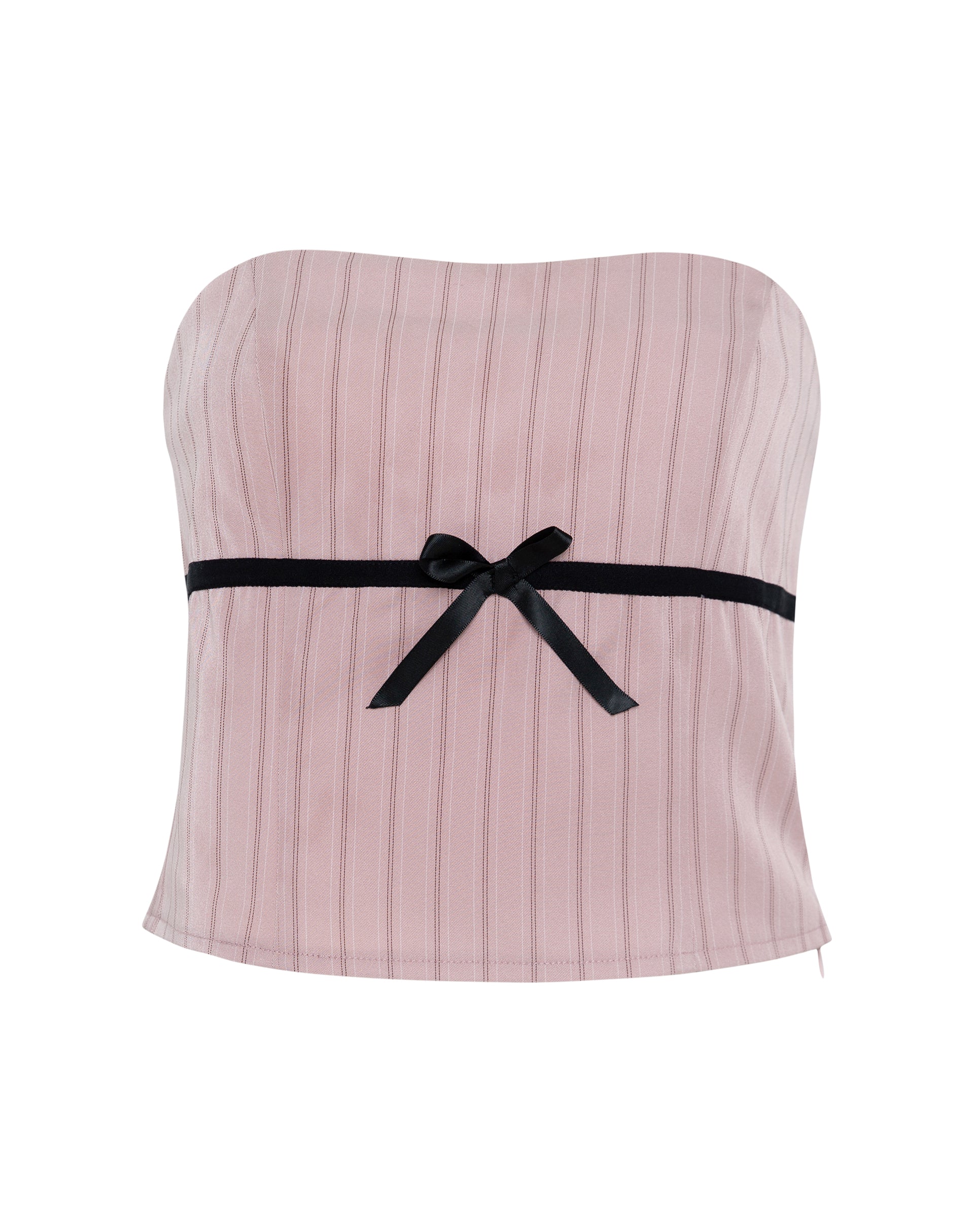Image de Leggy Tube Top in Tailoring Blush Pinstripe