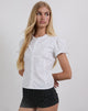 Image de Legra Frill Neck Shirt in Poplin White