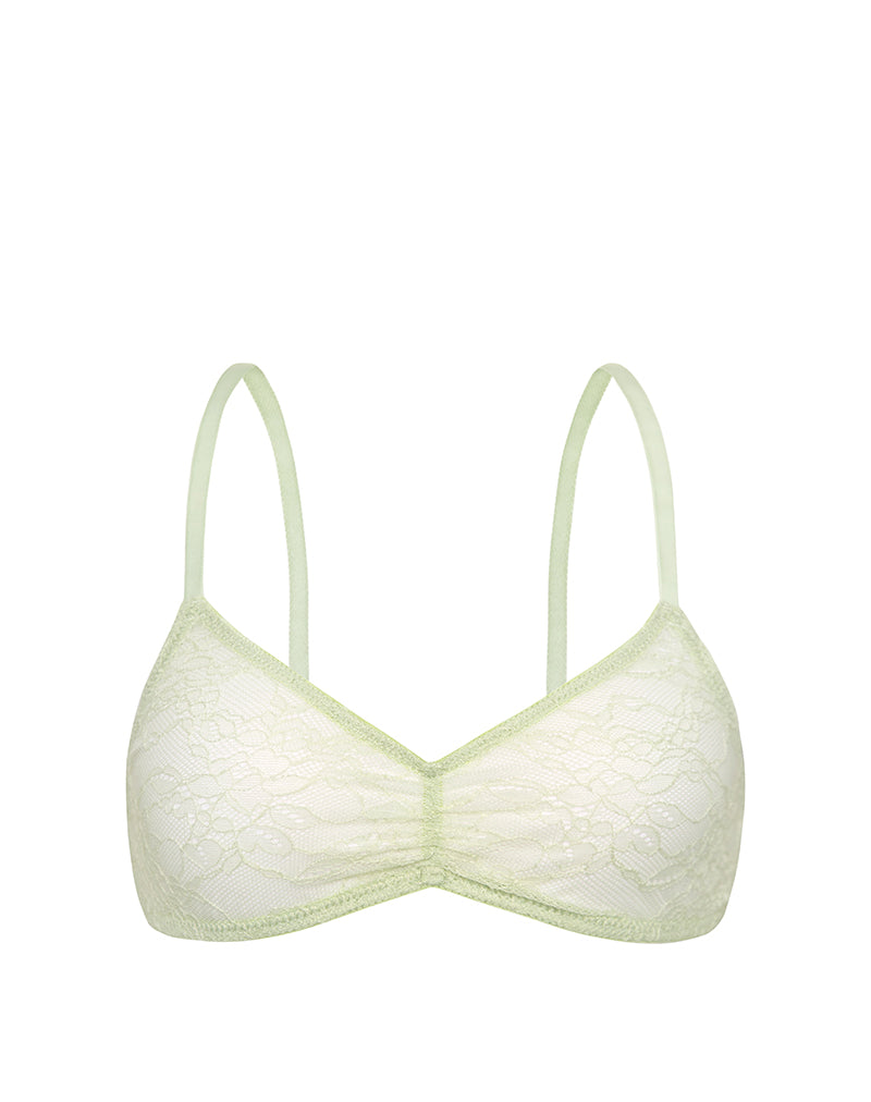 Image de Lengkai Soutien-gorge en dentelle vert pastel