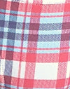 Tartan rose pastel avec bordure picot