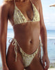Image de Lentra Bas de bikini en rose jaune avec volants