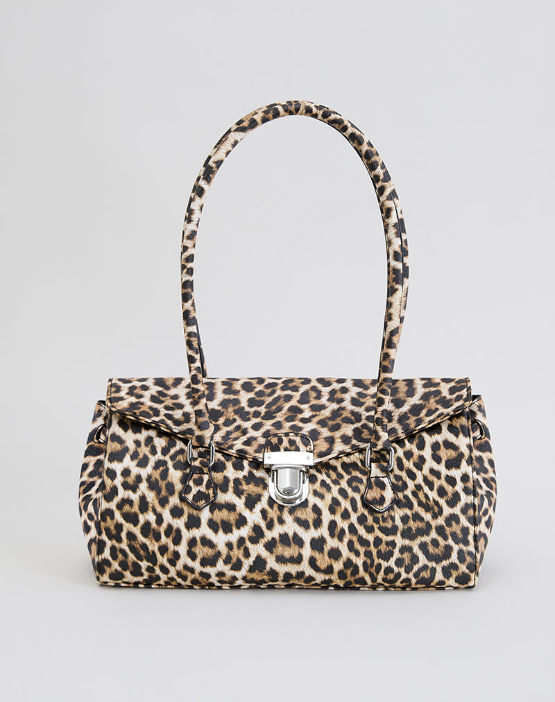 Sac à bandoulière en imprimé léopard