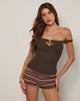 Image de Lesly Bardot Top O Ring en marron