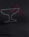 Noir avec verre Cocktail Hotfix