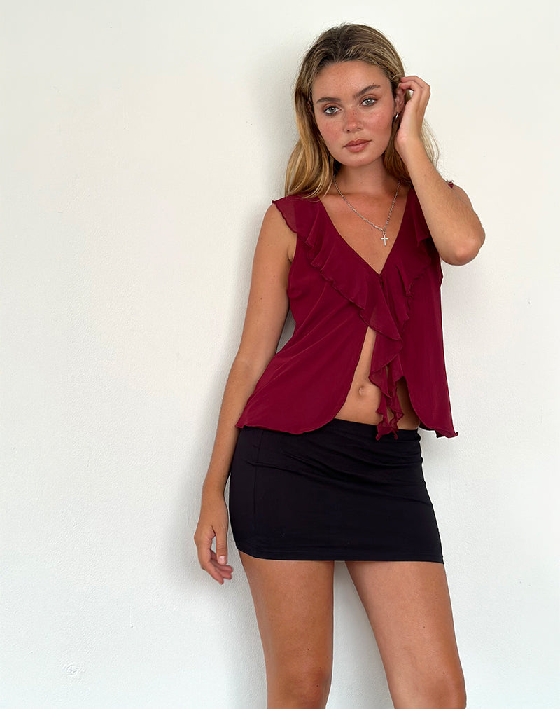 Image de Leviosa Butterfly Top in Deep Burgundy