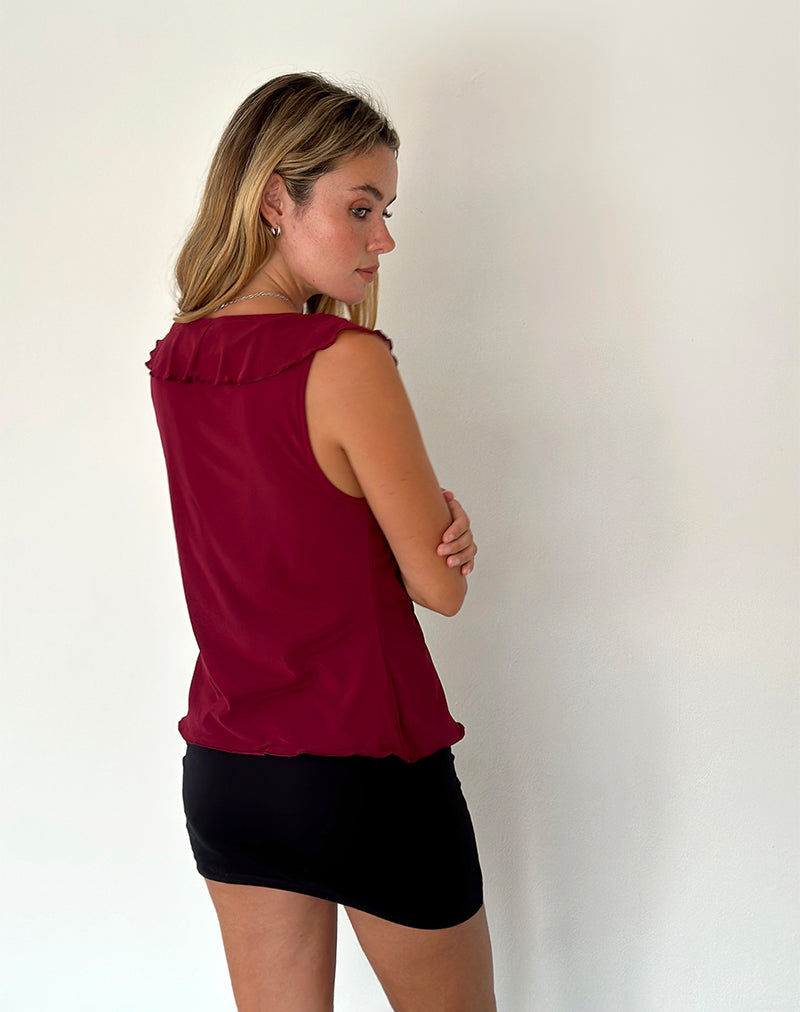 Image de Leviosa Butterfly Top in Deep Burgundy