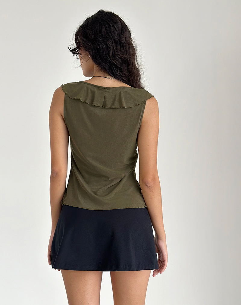 Image de Leviosa Butterfly Top In Mesh Moss Green