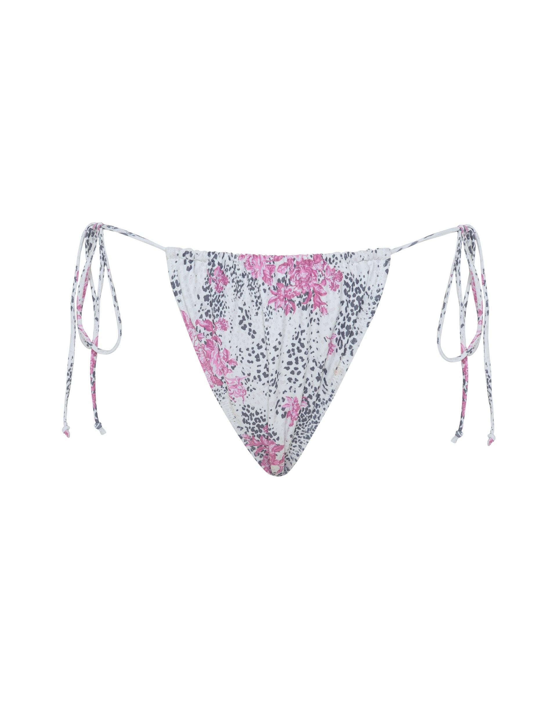Image de Leyna Bikini Bottom in White Jungle Flower Print
