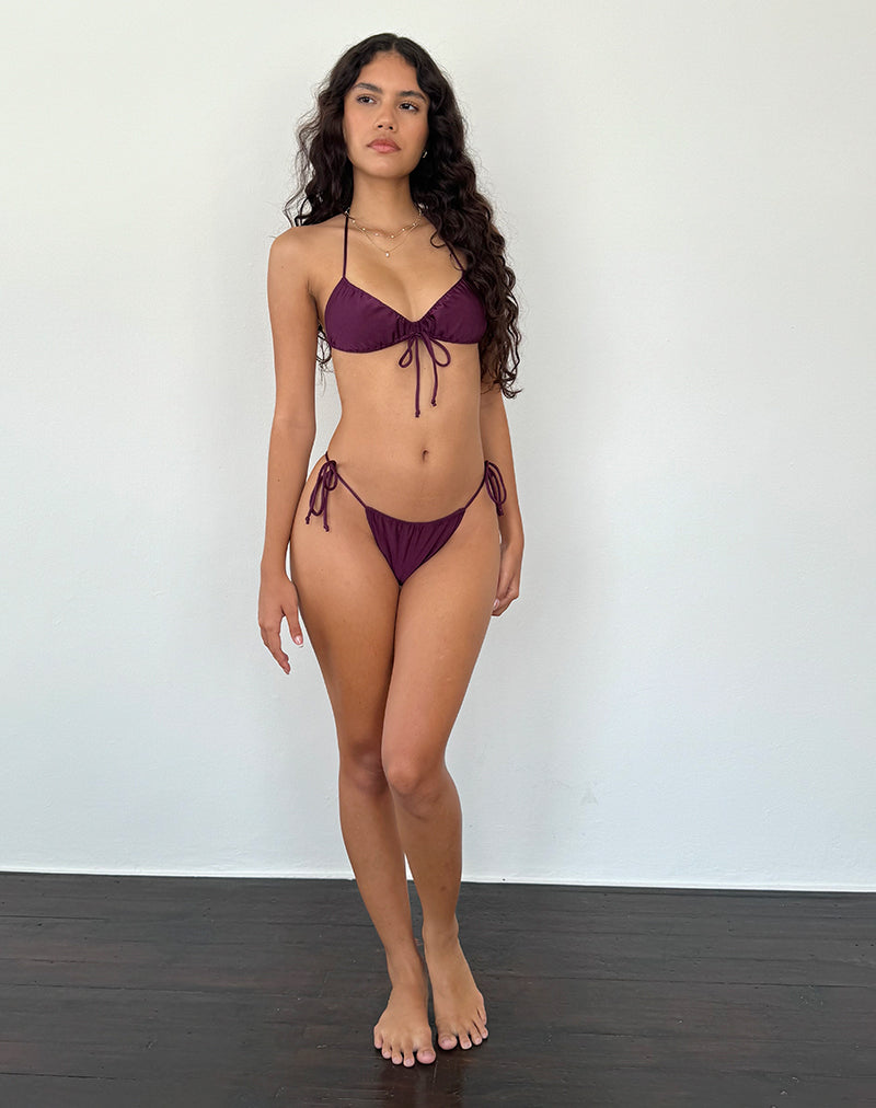 Image de la culotte de bikini Leyna en Plum Shimmer