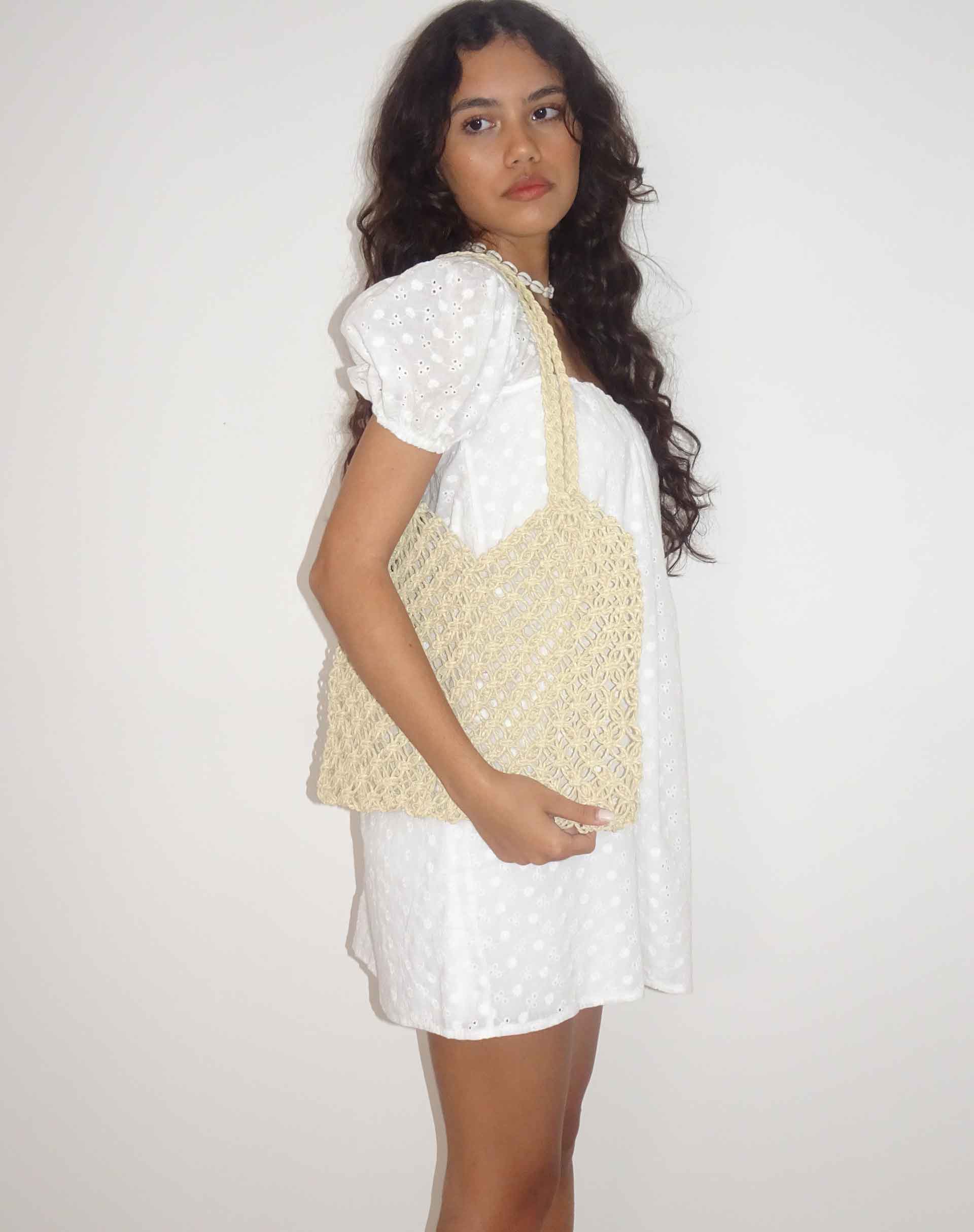 Image de Karnavi Macrame Bag in Ivory