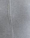 Tricot côtelé gris