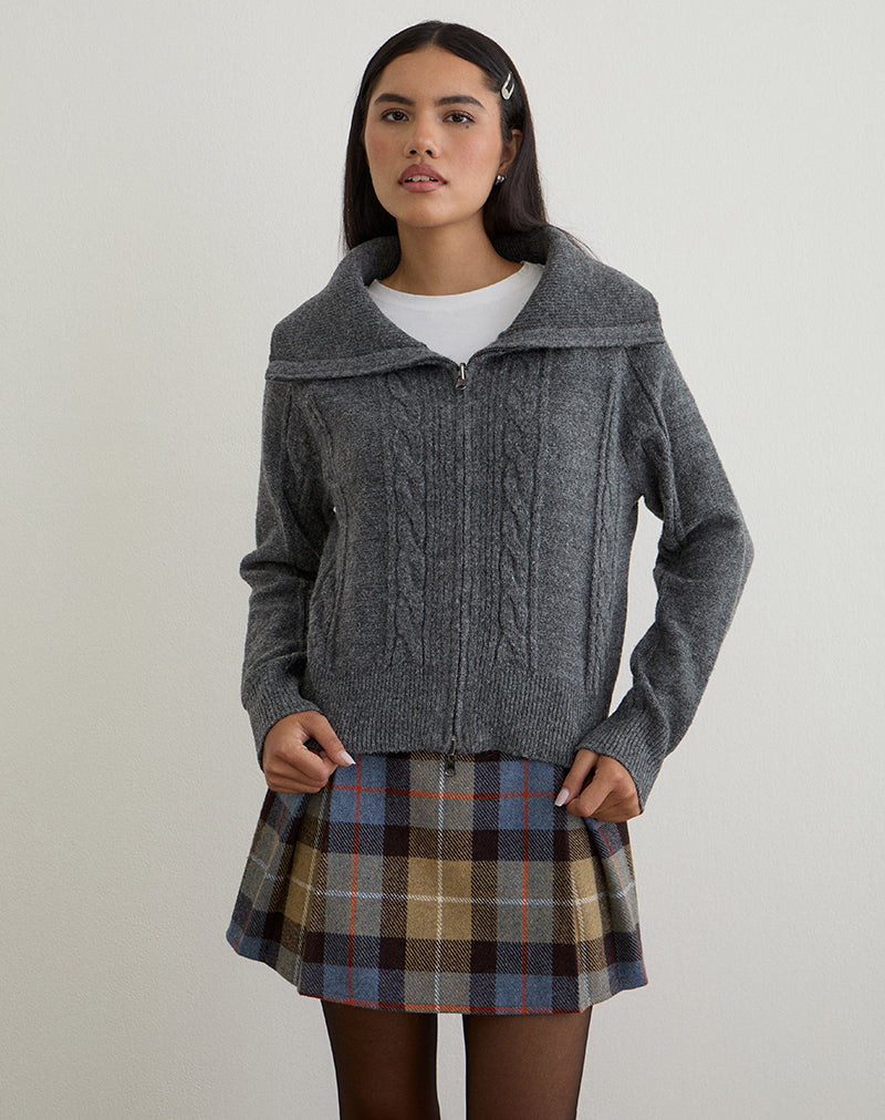Image de Lilena Zip Jumper in Knit Dark Shadow