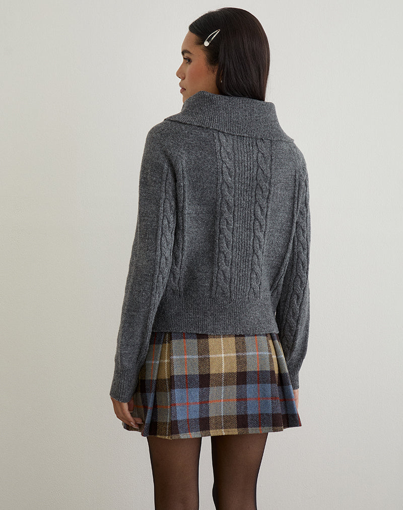 Image de Lilena Zip Jumper in Knit Dark Shadow