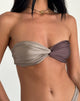 Image de Linda Twist Bikini Top in Latte Espresso