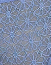 Dentelle florale bleue