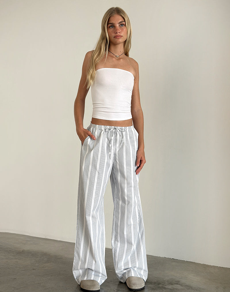 Image du pantalon Lirura à rayures verticales grises